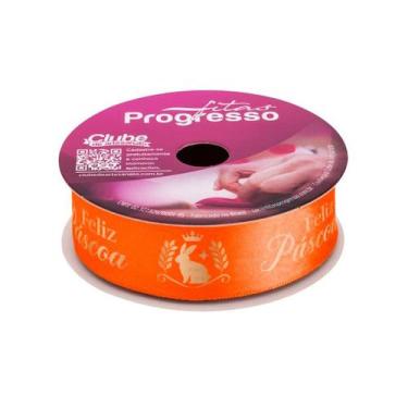 Imagem de Fita de Cetim ECF005H 22mm - Cor 976 - Feliz Páscoa - Rolo 10m - 1 uni