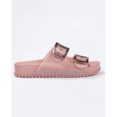 Imagem de Sandália Feminina  Zaxy Partner lll 18063 - Cor:Nude/Glitter - Tamanho