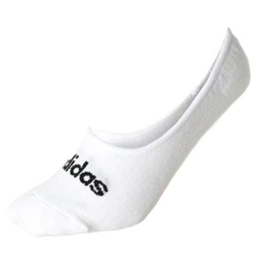 Imagem de Kit 2 Pares Meia Adidas Sapatilha Invisível Unissex, Branco, 41-43