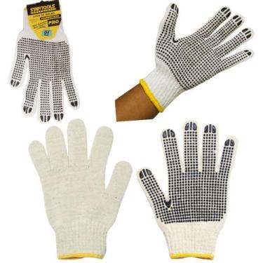 Imagem de Luva de malha emborrachada pigmentada branca tamanho unico pro - START