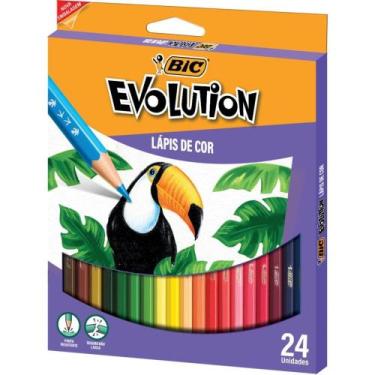 Imagem de Lápis de COR Sextavado BIC Evolution 24 Cores