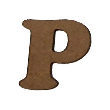Imagem de Kit 10 Letras P Mdf 3mm por 2,5cm de Altura Laser Mdf Madeira - ATACAD