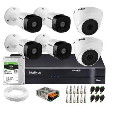 Imagem de Kit 6 Câmeras de Segurança Intelbras Completo Dvr 8 ch + 6 Câmeras VHC