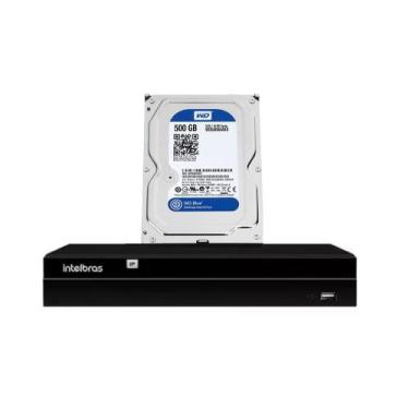 Imagem de Nvd Gravador Nvr 1404 4 Ch 8mp 4k Ultra Hd Via Rede Ip 500gb - Intelbr