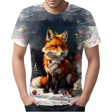 Imagem de Camiseta Camisa Tshirt Natal Festa Raposa Da Neve Fofa  - Enjoy Shop, 