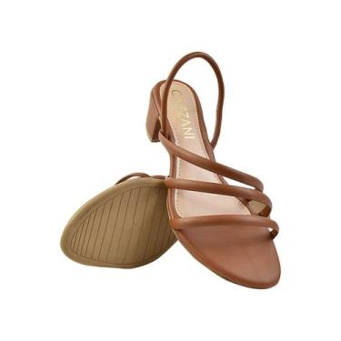 Imagem de Tamanco Feminino Luxo Classe Moda Feminina Estilosa - Cazzani, Marrom,