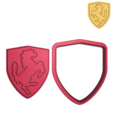 Imagem de Cortador Brasao Cavalinho Ferrari Carimbo Marcador - DOCE IMPRESSO, 9,