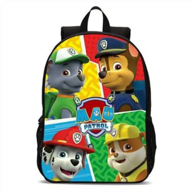 Imagem de Mochila Escolar Infantil Patrulha Canina Meninos Animação Bolsa de cos