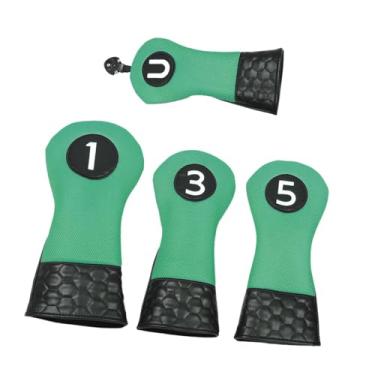 Imagem de Dynwave 4Pcs Golf Head Covers Proteção de tacos de golfe Golf Wood Headcovers para campos de golfe, Luz Verde