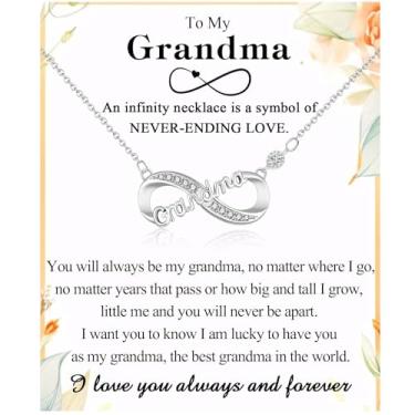 Imagem de Colar Infinity Mom Grandma Nana Sister Tia Daughter Auntie Granddaughter Niece Niece Gifts, Natal, Dia dos Namorados, Dia das Mães, Páscoa Grauation Back to School, Presentes de meia para mulheres e