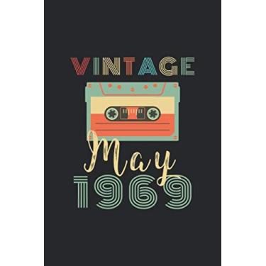Imagem de Vintage May 1969: Best Birthday Gift For Any Family Members, Friends, Co-Workers, Men, Women - Blank Lined Notebook/Journal - Retro Birthday - Happy Birthday Gift To Persons Who Born in May 1969