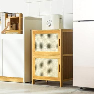 Imagem de Armário de armazenamento de cozinha, armário de despensa, armários independentes, aparador com portas, prateleira de armazenamento de cozinha para temperos, panelas e frigideiras, armário para