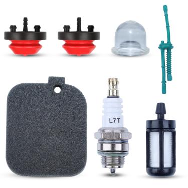 Imagem de Atunee 3 peças de filtro de ar para soprador de folhas Stihl BG45 BG46 BG55 BG65 BG85 SH55 SH85 com filtro de combustível primário lâmpada substituição de linha de combustível 4229 120 1800