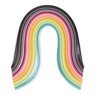 Imagem de PATIKIL 500 peças de tiras de papel quilling flores kits de quilling 1/8" (3 mm) papel origami para adultos arte iniciante, 21" (54 cm) 50 cores