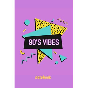 Imagem de Notebook - 90's vibes: 6 x 9 inch journal (15 x 23 cm - european A5 size approx) - 120 blank lined pages - Light grey lines - Matte Soft cover with ... purple - Retro aesthetic lover gift idea