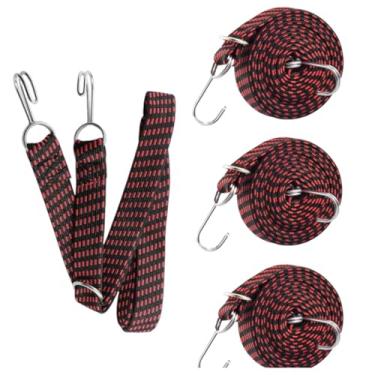 Imagem de ZMShenMa 3 pacotes de corda elástica ajustável multifuncional de 2 m, adequada para consertar bagagens de bicicleta, barracas de asfalto e suportes de teto de carro