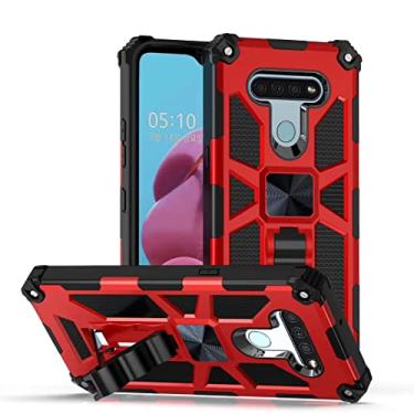 Imagem de CELZEN - para LG Stylo 6 LM-Q730 (2020) - Capa de telefone Defender com suporte, ST6 Black/Red