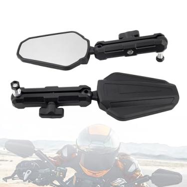 Imagem de Espelho de motocicleta, espelho retrovisor dobrável, peças de modificação universal para bicicleta elétrica Ebike Street Scooter ATV Quad Dirt