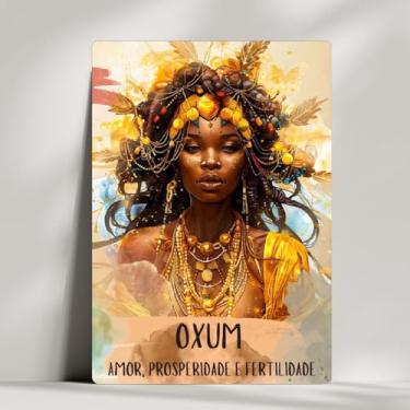 Imagem de Coleção 16 Quadros Decorativos Orixás - Cultura Afro-Brasileira - Cortados e Impressos a Laser (Oxum)