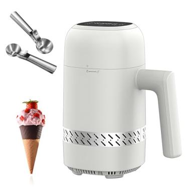 Imagem de Sorvete Soft Serve Automático, Máquina de Sorvete Congelado com Display LED, Sem Pré-congelamento Necessário, Capacidade de 300 ml, Identificação Inteligente de Macio e Duro