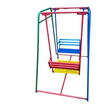 Imagem de Balanço Infantil Vai E Vem 4 Lugares Aço Max 100kg - Paraiso Fabrica d