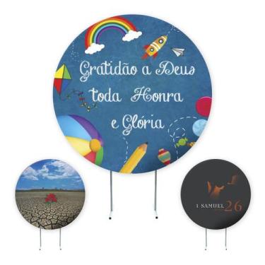 Imagem de Painel de Festa Religioso, Jesus,  Painel Redondo, Painel de Festa Red