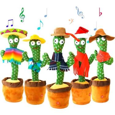 Imagem de Cacto Dançante de Pelúcia  Repete o que Fala, Canta 120 Músicas, Luzes