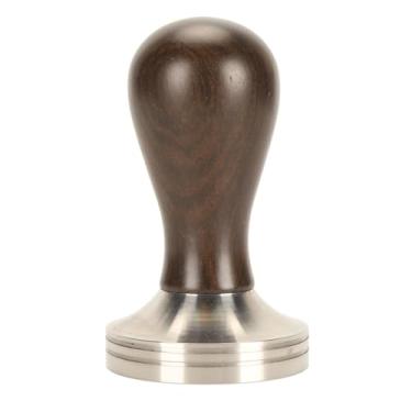 Imagem de Manças de Madeira de Adulteração da Pressão do café, Prensa de Aço Inoxidável, Acessórios de Máquina de café Fáceis de Usar Com Aderência Estável para Loja de Casa (Marrom escuro