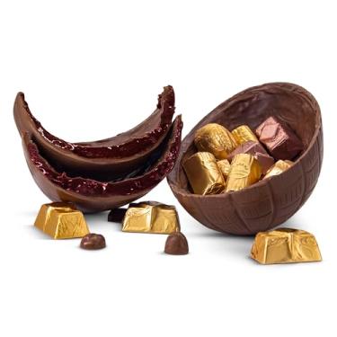 Imagem de Ovo de Páscoa de Chocolate Recheado com Amora, com Bombons Sortidos