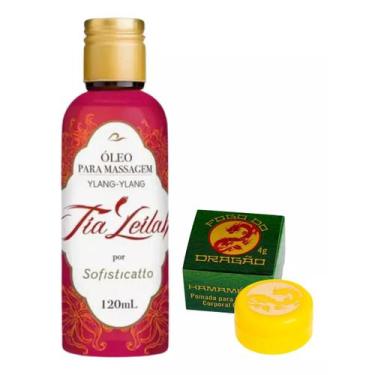 Imagem de Tia Leilah Óleo Para Massagem Ylang-Ylang + Pomada Fogo do Dragão Hama