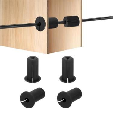 Imagem de HiPicco 4 peças de ilhós de parede para cabos, cabo de silicone de 9,5 cm, bucha de parede, alimentação, kit de roteamento, acessórios, cabo de parede, passagem, para Ethernet com orifício de 7 mm,