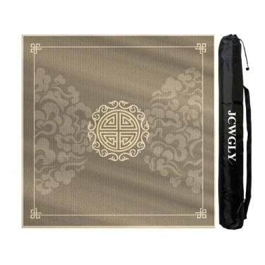 Imagem de Grande Capa De Mesa De Jogo De Tapete De Mahjong Antiderrapante E Redução De Ruído Para Reuniões Familiares E Salas De Xadrez, Jogos De Tabuleiro De Cartas De Pôquer Mah Jong Com Bolsa De Transporte(8