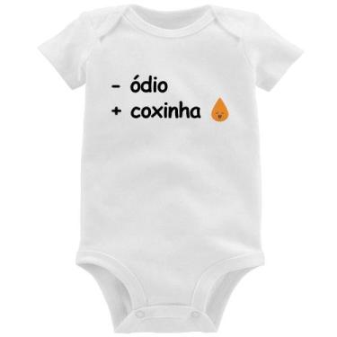 Imagem de Body Bebê Menos ódio, Mais coxinha - Foca na Moda, Branco, P