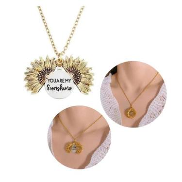 Imagem de Colar Girassol Relicário Você é meu Sol Ouro - Giog Joias