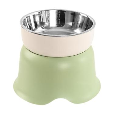 Imagem de Baoblaze Tigela de gato elevada, comida de gato robusta leve para gatos internos tigela de cão tigela de água tigela de gato alimentador de gatos para gatos, Verde