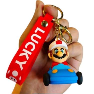 Imagem de Super Mario Kart Chaveiro Coleção Personagem Chave Carro Bolsa - Peanu