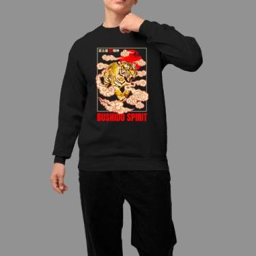 Imagem de Moletom Gola Careca Basico Masculino Moda De Rua Inverno Blusa De Frio