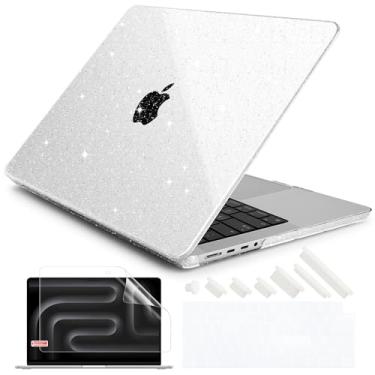 Imagem de DONGKE Compatível com capa M4 MacBook Pro de 14 polegadas 2024 2023 2021 A3112 A3401 A3185 M3 A2918 A2992 M2 A2779 M1 A2442 Pro Max com Touch ID, capa rígida de plástico com capa de teclado,