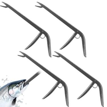Imagem de Nuenen Removedor de anzol de aço inoxidável, 4 peças, ferramenta de remoção de anzol, removedor de anzol, alicate de pesca de água doce e salgado, removedor de anzol para pescadores, 28 cm