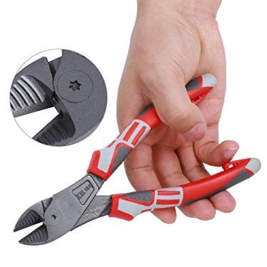 Imagem de Alicates de Eletricista, Cortador de Arame Com Alça de Plástico, Escultura Tridimensional, HRC58-62, para Cortar Fios de Aço, Fios de Ferro