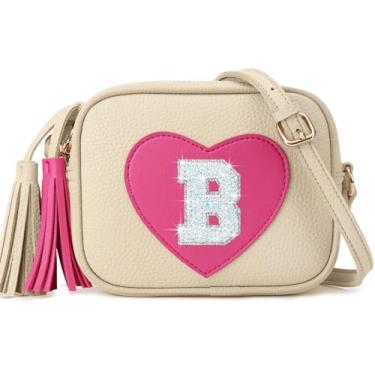 Imagem de OYLOLA Presentes de aniversário para meninas de 3, 4, 5, 6, 7 e 8 anos, presentes de Páscoa para crianças pequenas, meninas, bolsas, presente para meninas, Bege