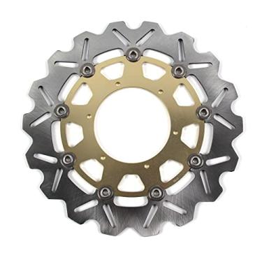 Imagem de 1 peça de rotor de disco de freio dianteiro flutuante compatível com BMW F650ST 97-01, G650GS 09-16 SERTAO 12-14, peças de acessórios de motocicleta douradas