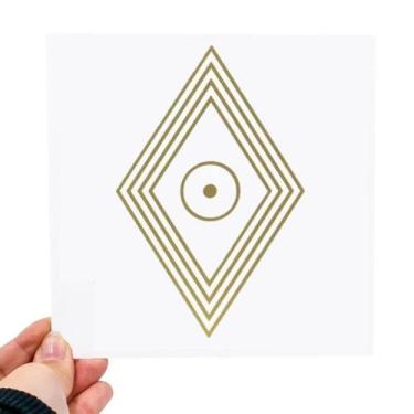 Imagem de Placa Grafico Losango Solar  PVC 15x15cm - Radionica Radiestesia - Dho