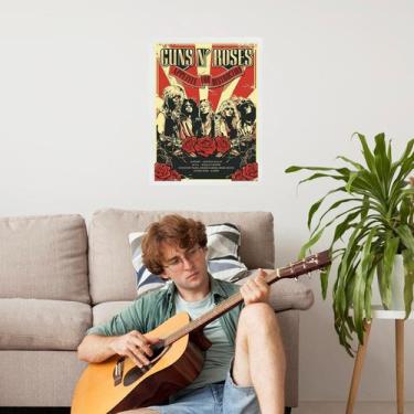 Imagem de Quadro Decorativo Guns N Roses Poster 33x24cm - Quadros On-line, Moldu