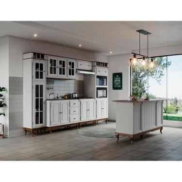 Imagem de Cozinha Modulada Completa de Madeira Hannover - M502 - Linz, Laca - Br