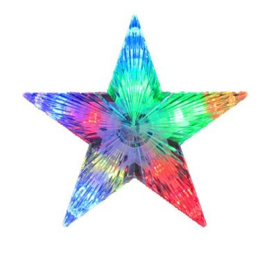 Imagem de Ponteira Led Para Árvore De Natal 15cm 10 Lâmpadas Colorido 110v Decor