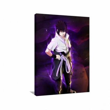 Imagem de Quadro decorativo Naruto - Uchiha Sasuke - Tela em Tecido - Wall Frame