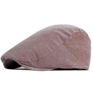Imagem de Boina de Algodão Masculino Feminino Casual Estilo Retro Britânico Liso