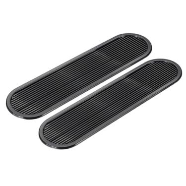 Imagem de PATIKIL Grade de ventilação oval de 25,4 cm, pacote com 2 capas de ventilação de plástico com persianas, saída de ar de malha para armário de guarda-roupa, armário de sapatos, preto