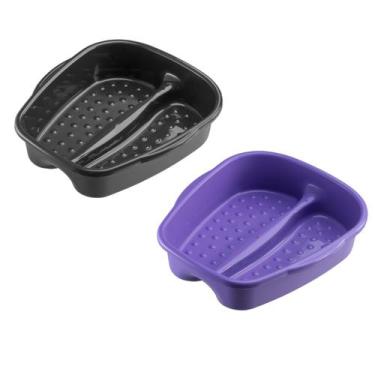 Imagem de Kit 2 Bacia Para Pés Pedicure Salão de Beleza Multiuso Relaxamento Com